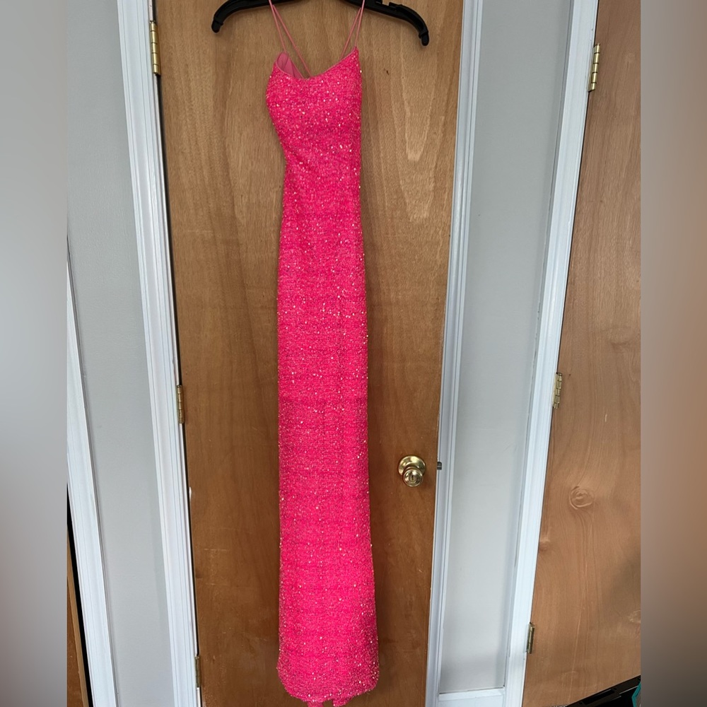 Hot pink prom or formal dress. Worn once!